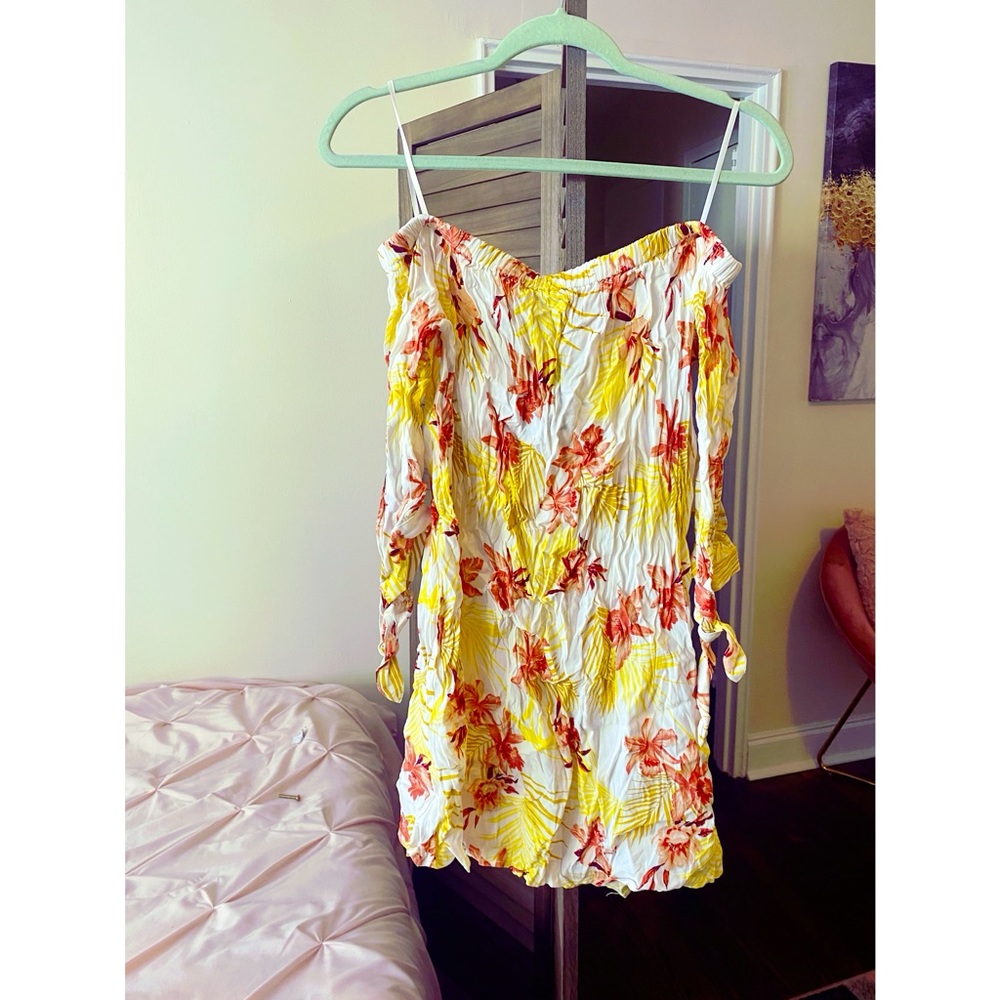 Off the shoulder mini dress